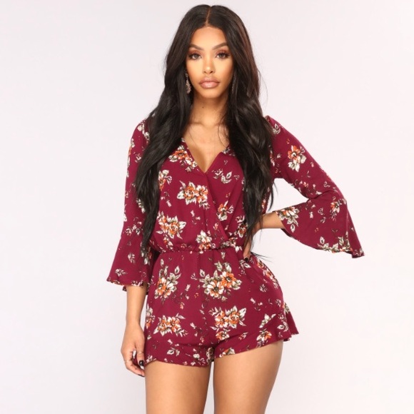 Fashion Nova Pants - Floral romper